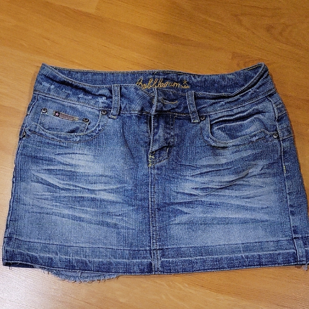 Bubblegum Blue Mini Skirt Casual Denim